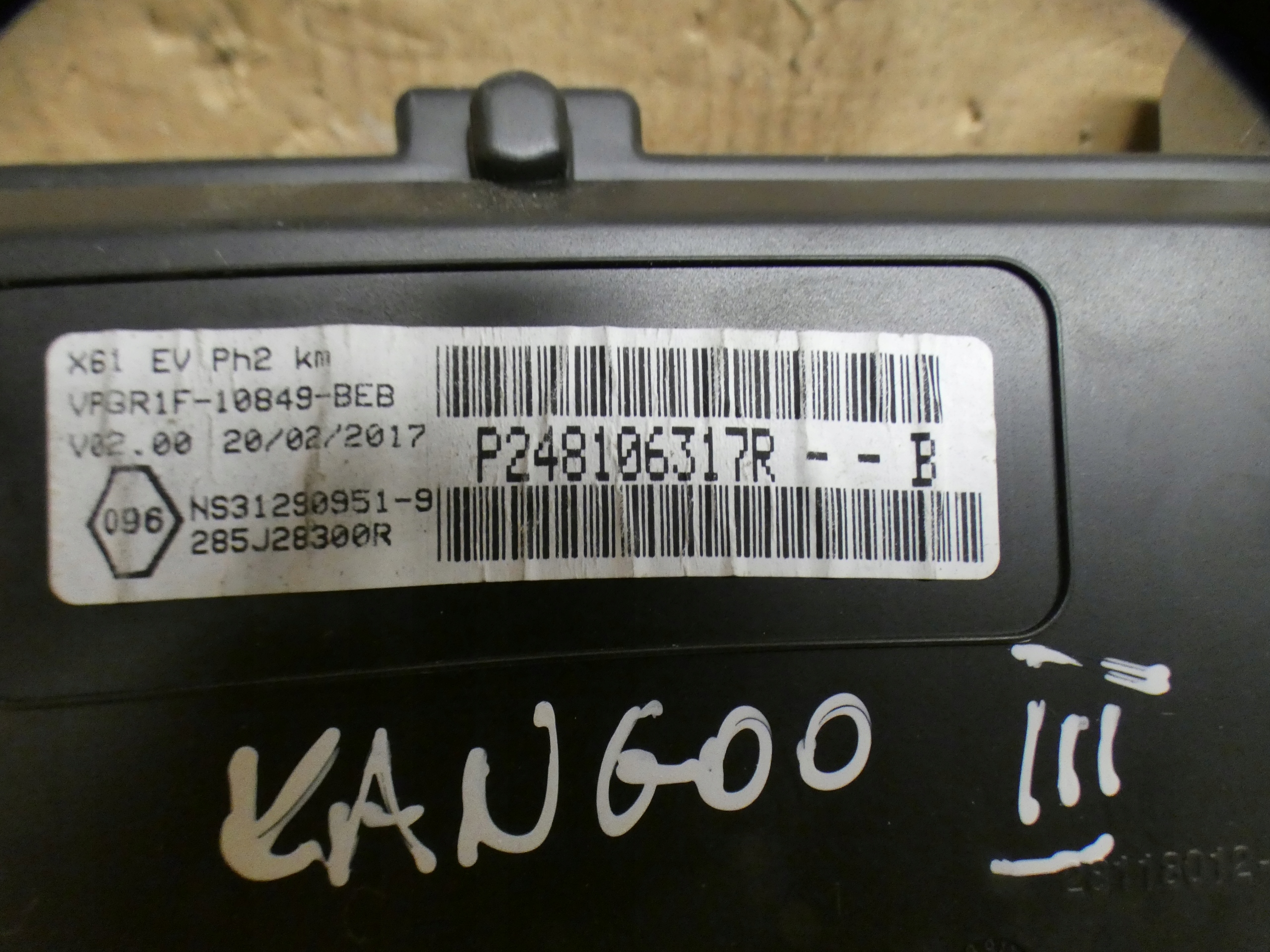 dials dials display Renault Kangoo II lift P248106317R