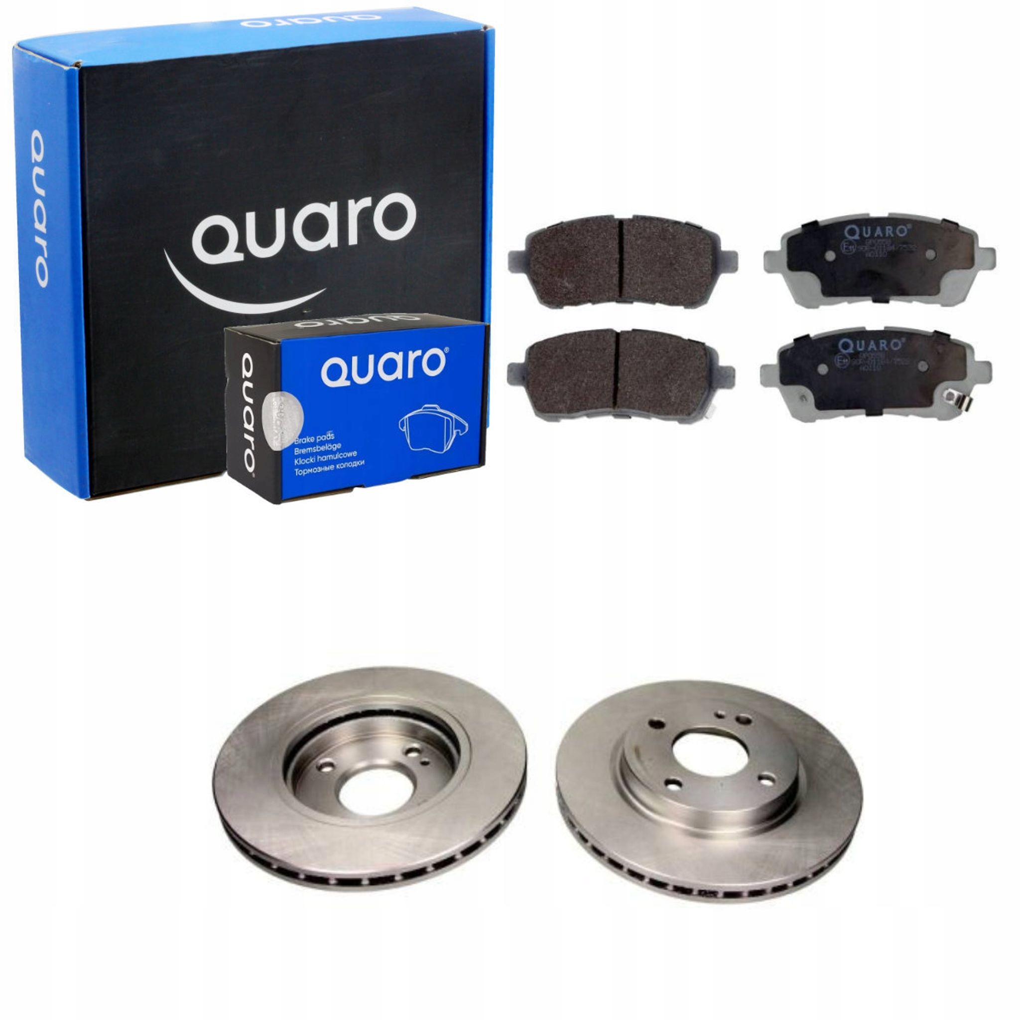 2× quaro QD1867 тормозной диск QP0558 комплект датчик износа тормозных колодок, тормоз