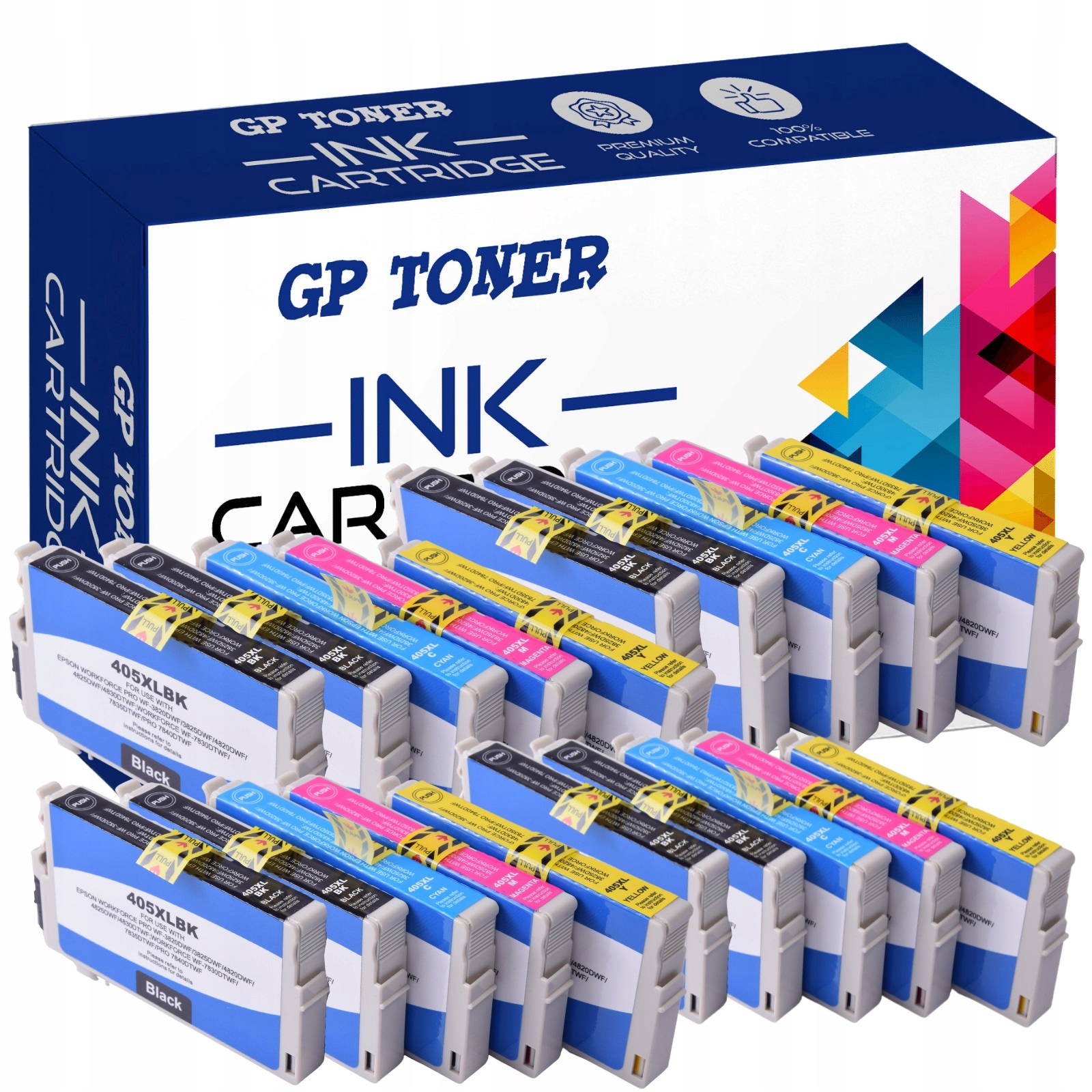 20 x Inkousty Pro Epson 405 XL WF-3800 WF-4825 WF-4830