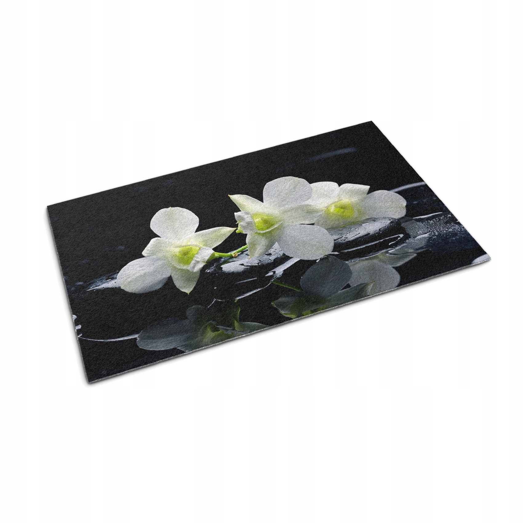 Moderná rohožka na topánky, protišmyková s potlačou Orchidey 90x60