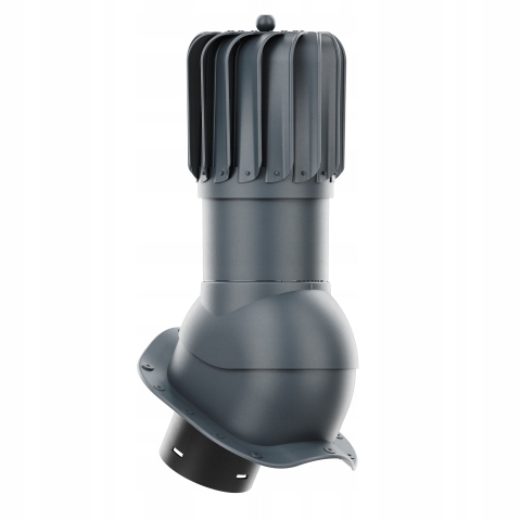 Rotačný krb Rotoline pre plechovú krytinu, profil W fi 150 mm, antracitový