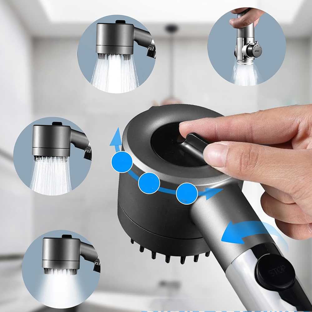 SŁUCHAWKA GLOWICA PRYSZNICOWA NATRYSKOWA 3 FUNKCYJNA START/STOP Kolor inny