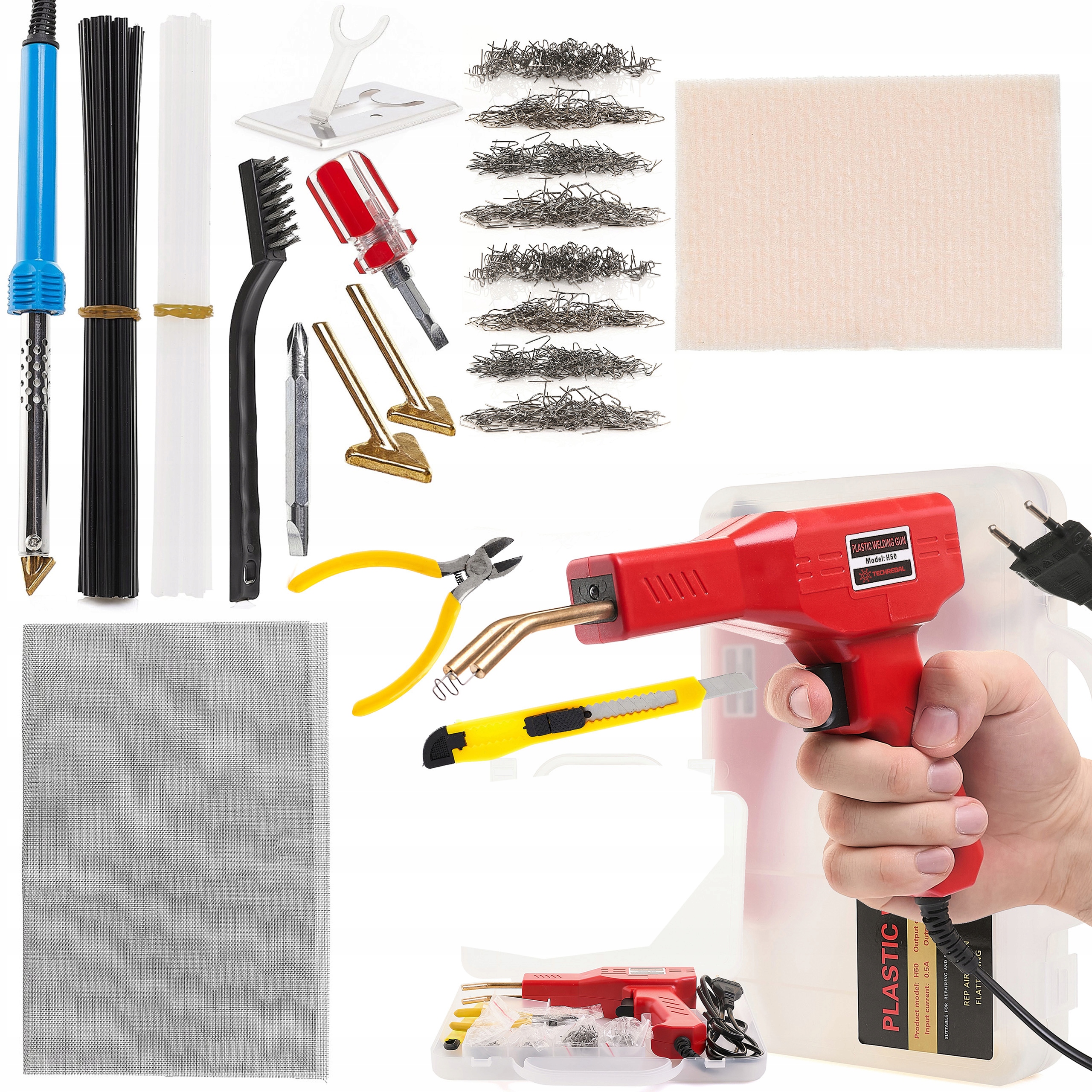 Sada Pro Svařování Plastů Pájecí Sešívačka Pro Vyhlazování 800 Sponek