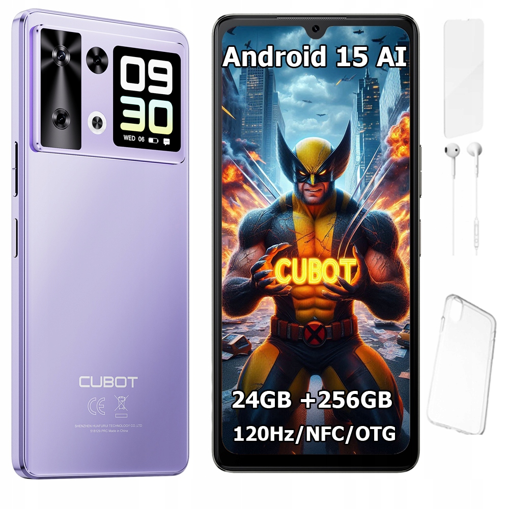 Smartfón Cubot P90 Android 15 24/256GB Nfc Dual Sim 4G 6,88" Puzdro Fólia