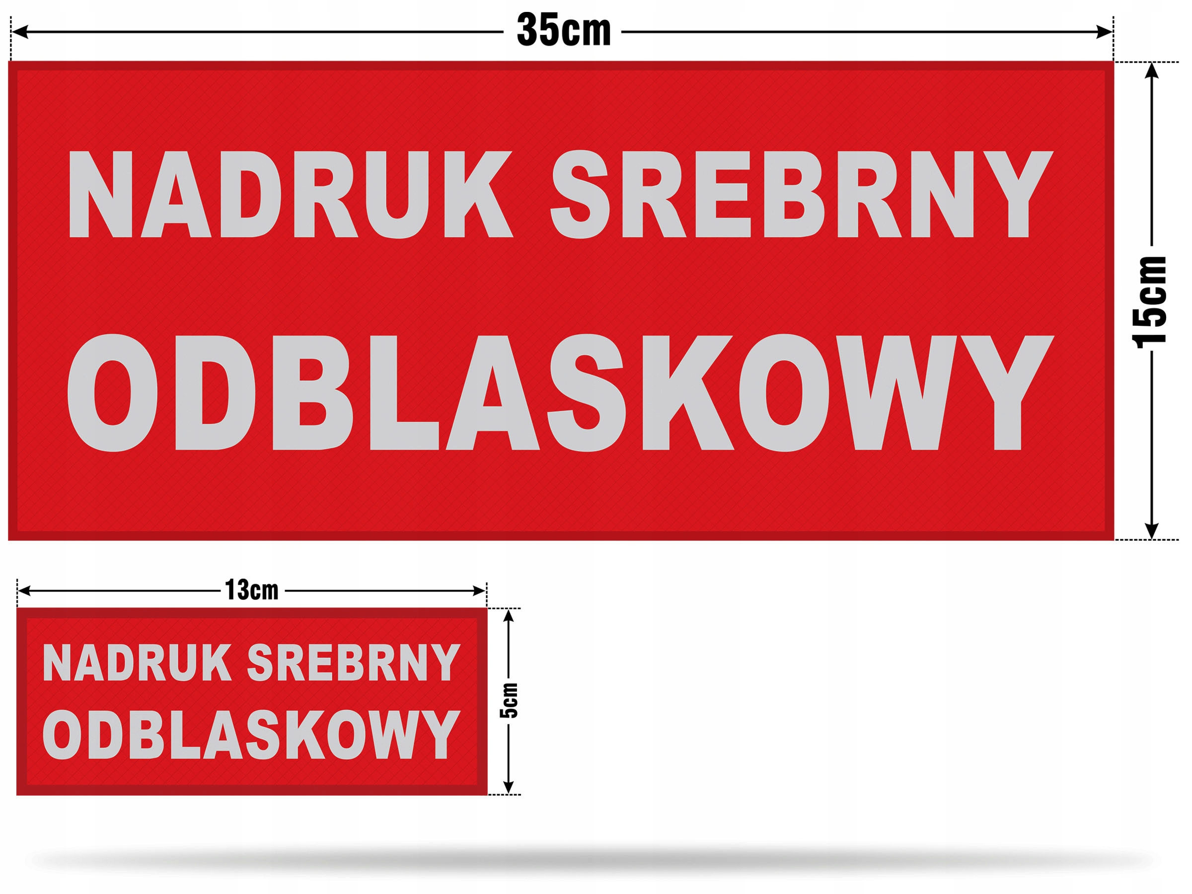 ODBLASKOWY KOMPLET NASZYWEK NA RZEPIE - RATOWNIK Rodzaj naszywka