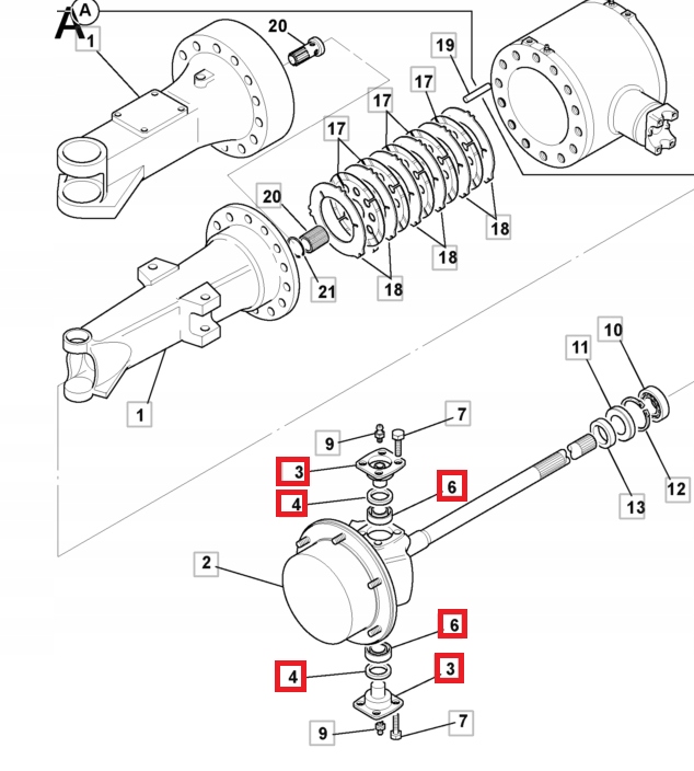 КОМПЛЕКТ ШТЫРЯ КРОССОВЕРА JCB 3CX 4CX 458/20061
