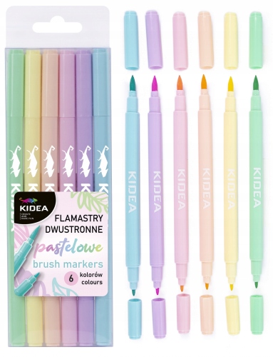 

Kidea Flamastry Dwustronne Pastelowe B 6 Kol 90013