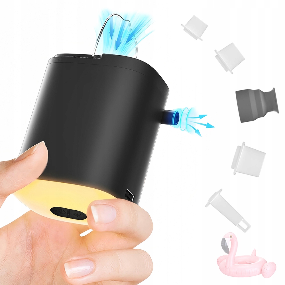 Elektryczna Mini Pompka Powietrza Lampa Kempingowa Pompowani I Spuszczanie