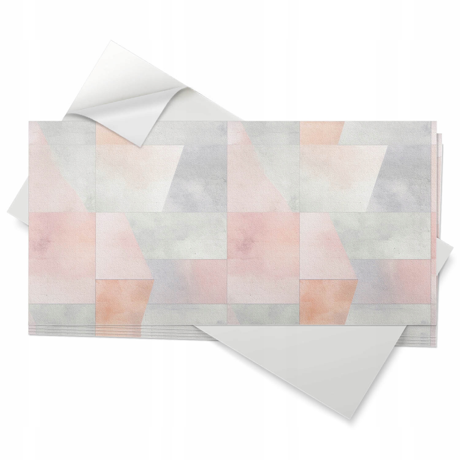 Balíček samolepících Pvc dlaždic 6 ks 60x30 cm Geometrie v pastelových barvách