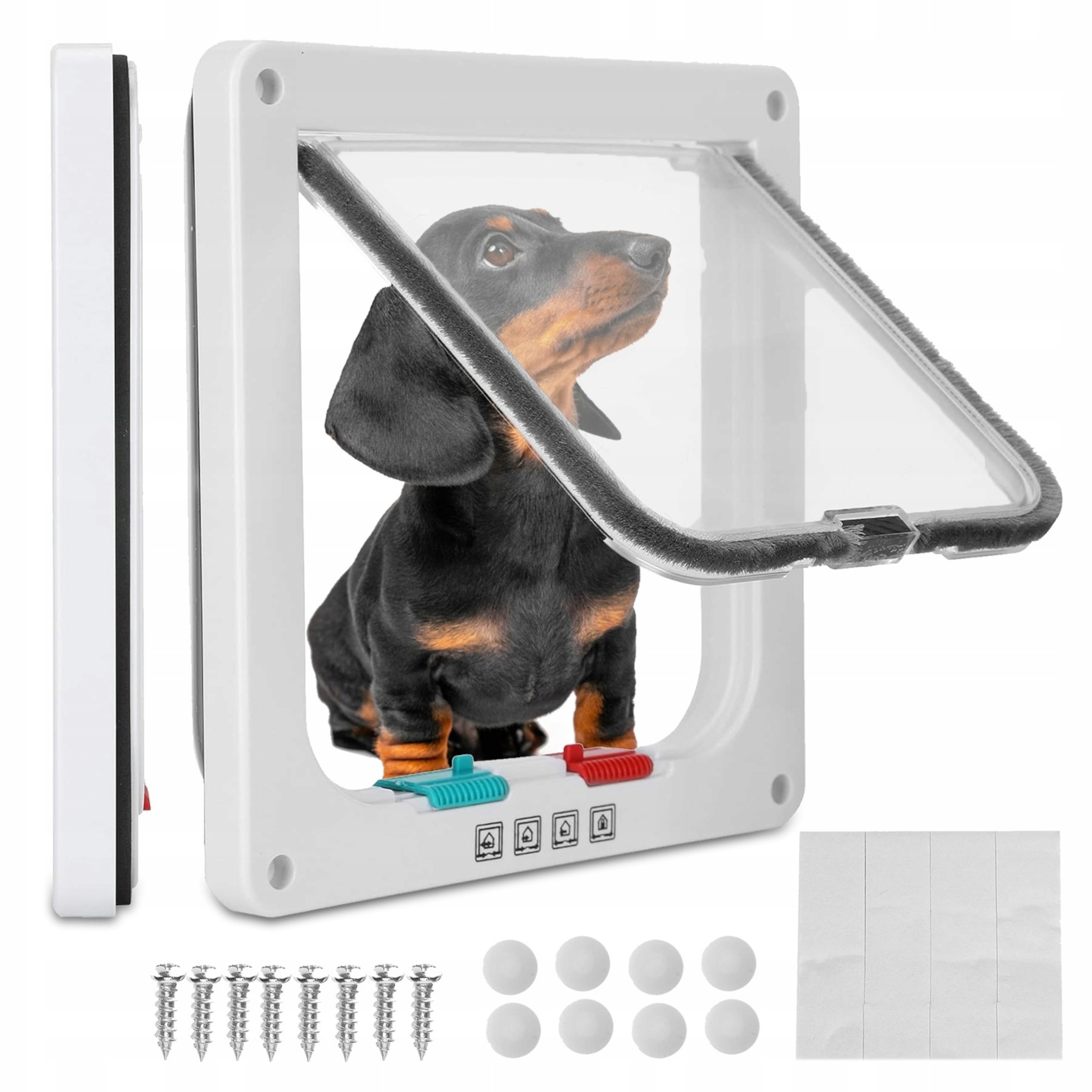 ДВУХСТОРОННЯЯ РАСПАШНАЯ ДВЕРЬ С ОТКИДНОЙ КРЫШКОЙ ДЛЯ КОШЕК И СОБАК, 4 ПУТИ, 4 ПУТИ XL