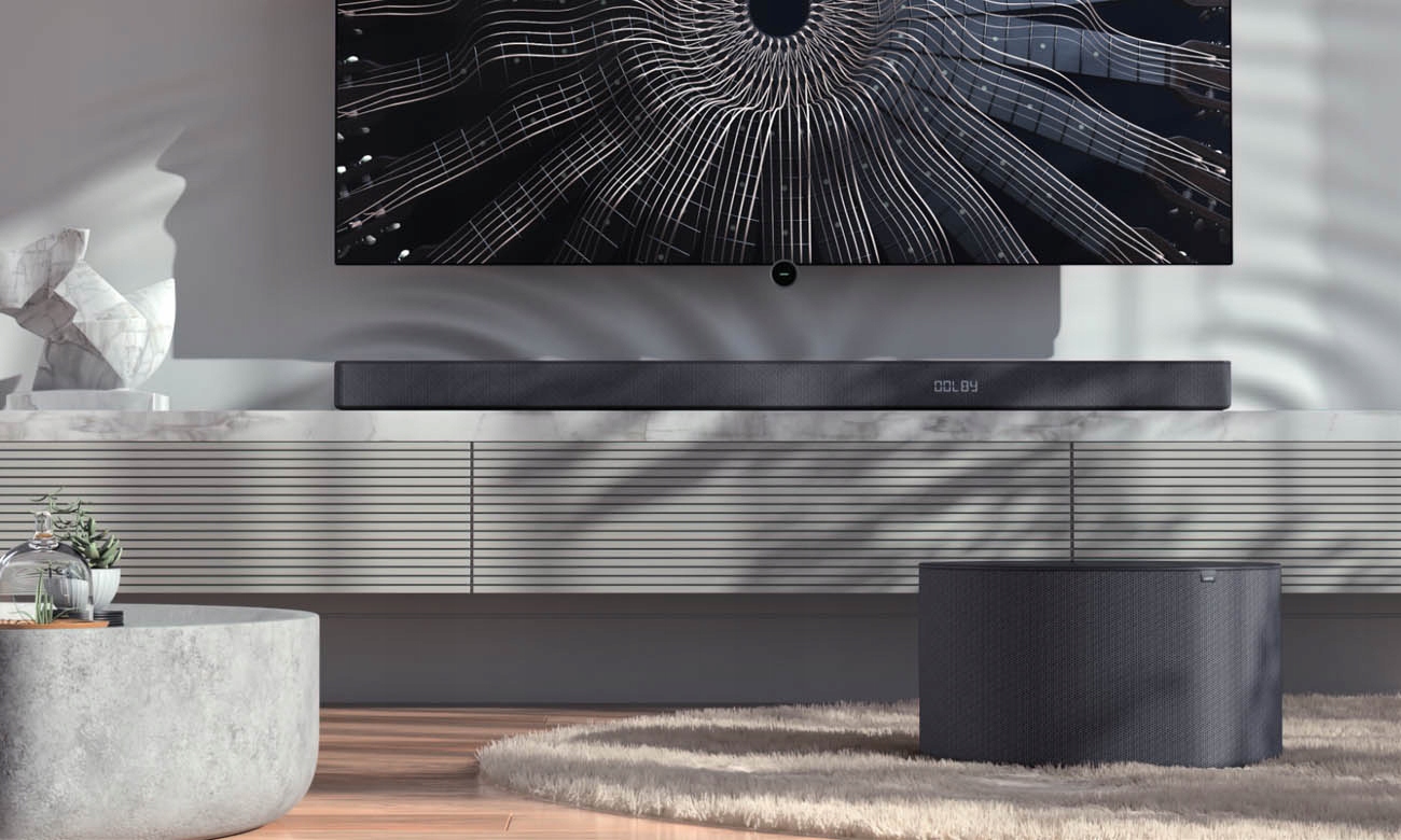 LOEWE KLANG BAR5 + 2x MR1 + SUB5 SYSTEM KINA 5.1.2 Konstrukcja prosty