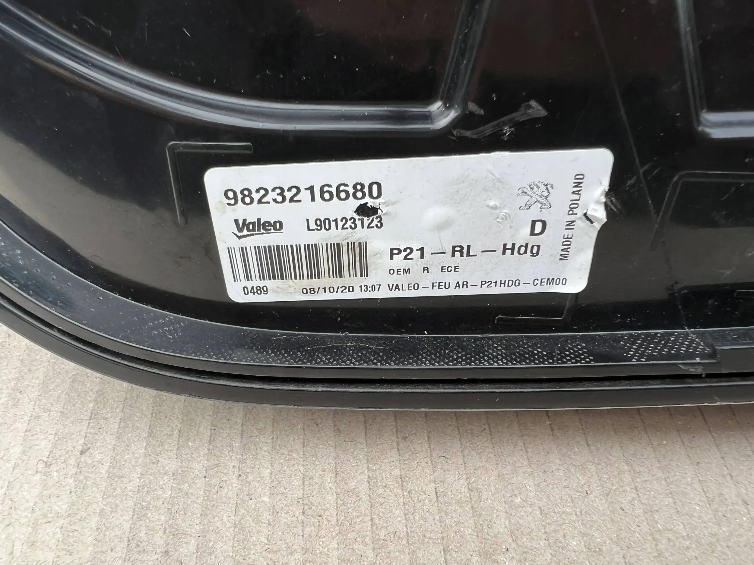 Peugeot 208 I Rückleuchte 9823216680 Rearlamp - Thumbnail 4