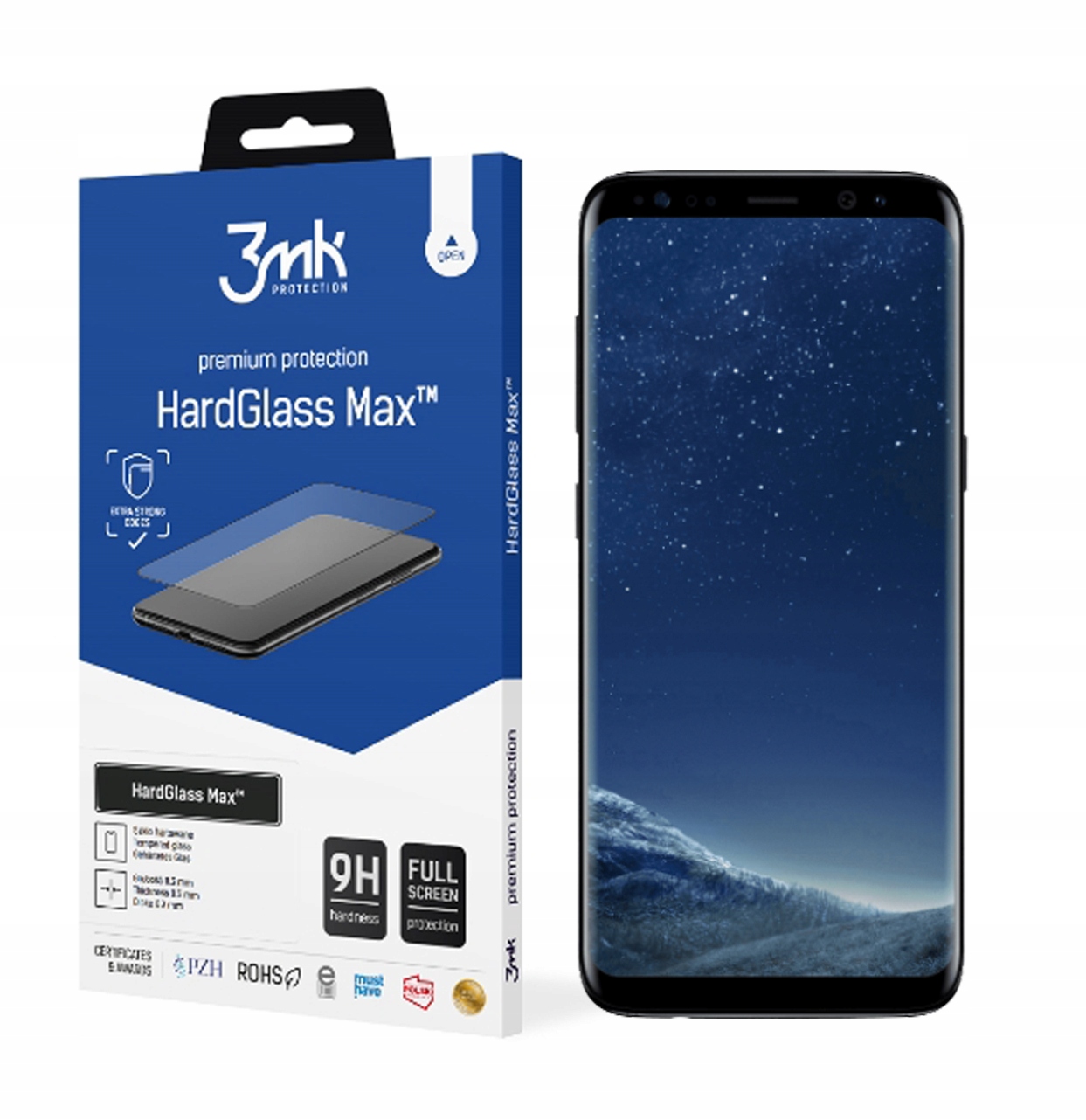 

HardGlass Max 3MK Szkło do Samsung S8 Plus Czarny