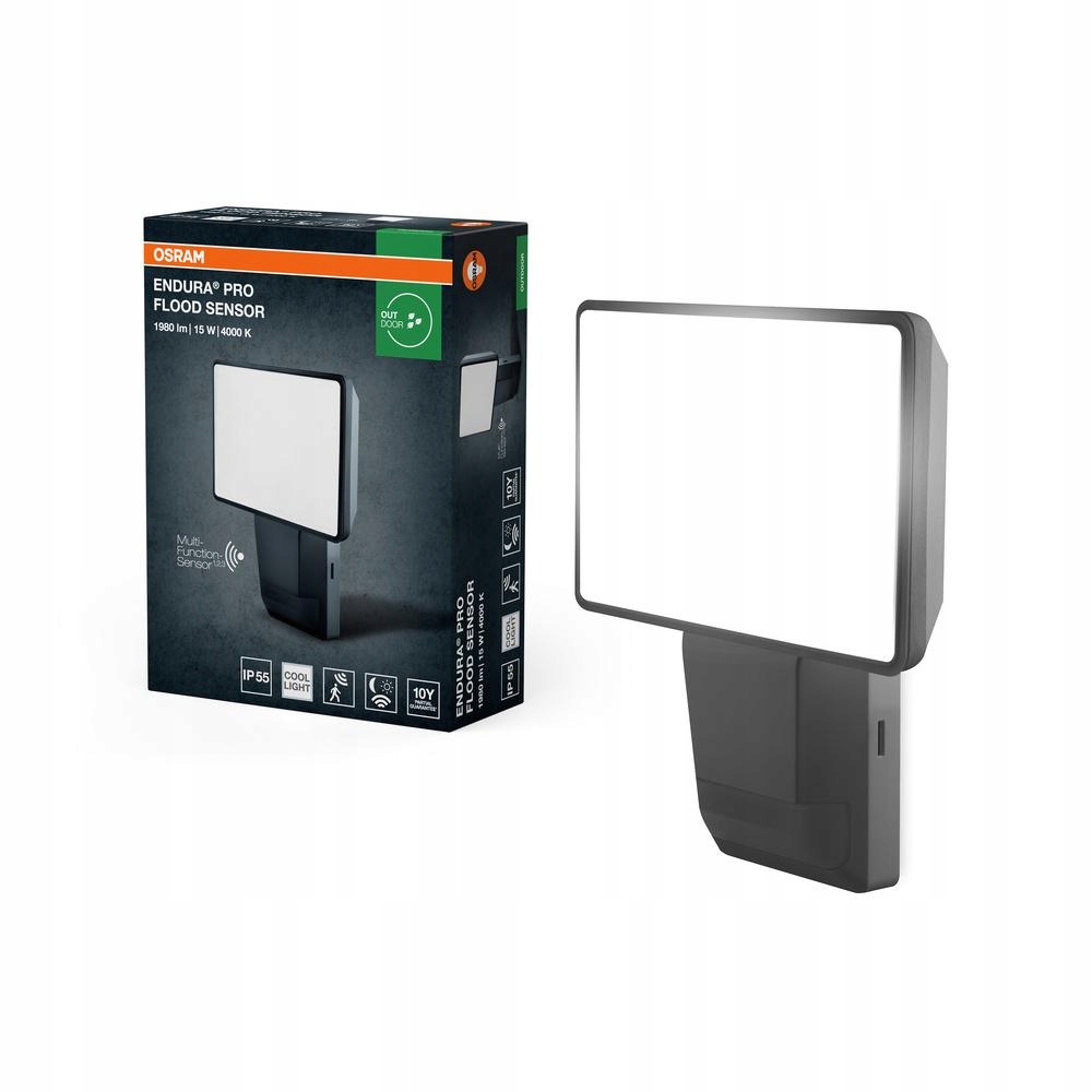 Led reflektor Snímač pohybu a súmraku 15W 4000K 1500lm IP55 Endura