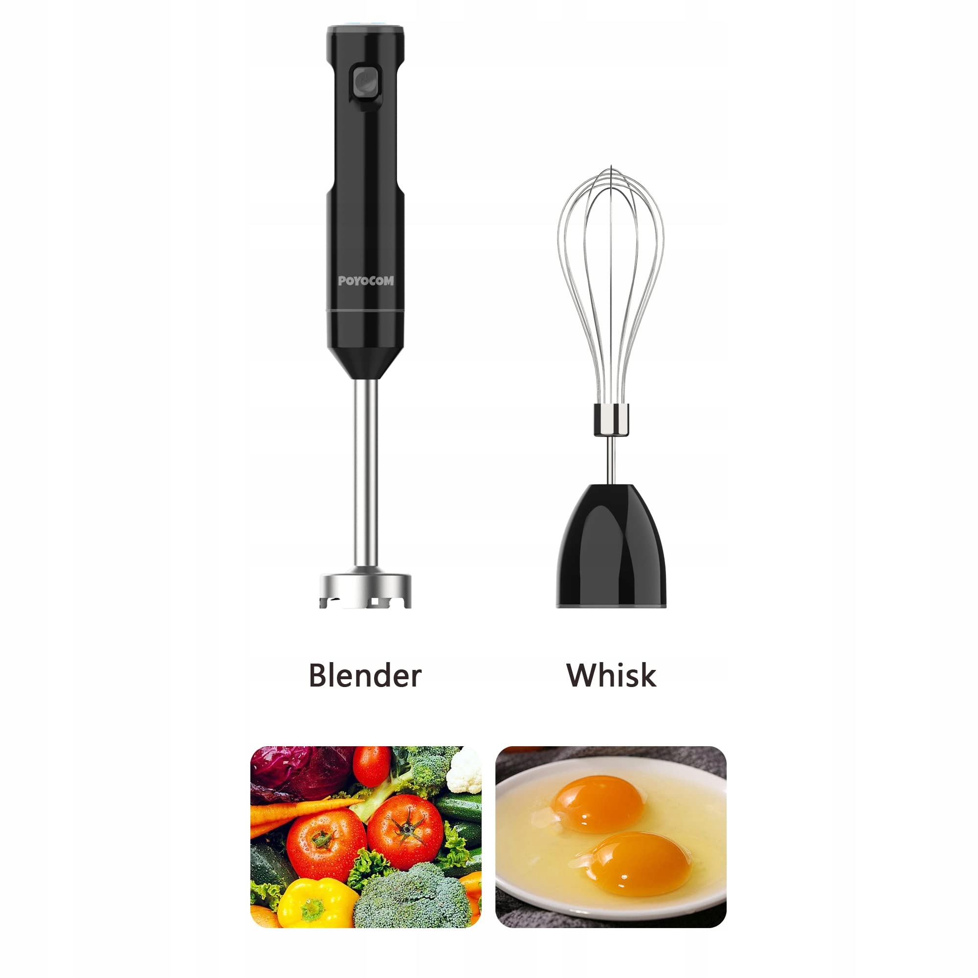 POYOCOM Bezprzewodowy Blender Ręczny Z Kablem Typu C Do Smoothie Zup — miniatura 3