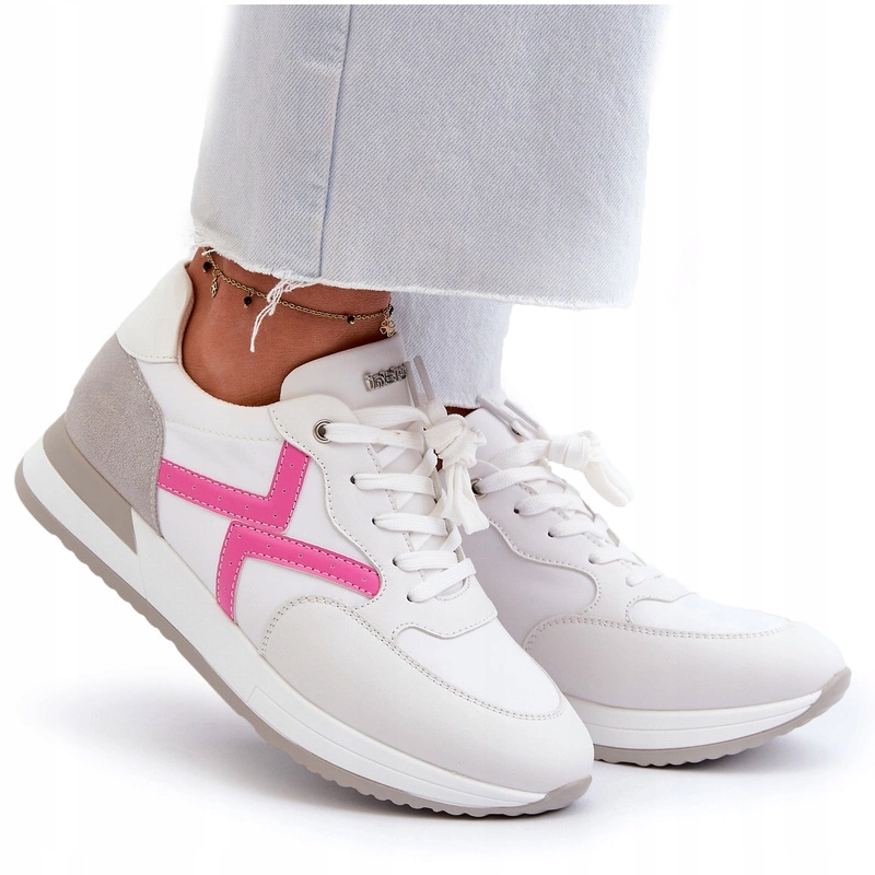 Dámské Tenisky Na Platformě Pohodlné Inblu IN000362 Bílé 37