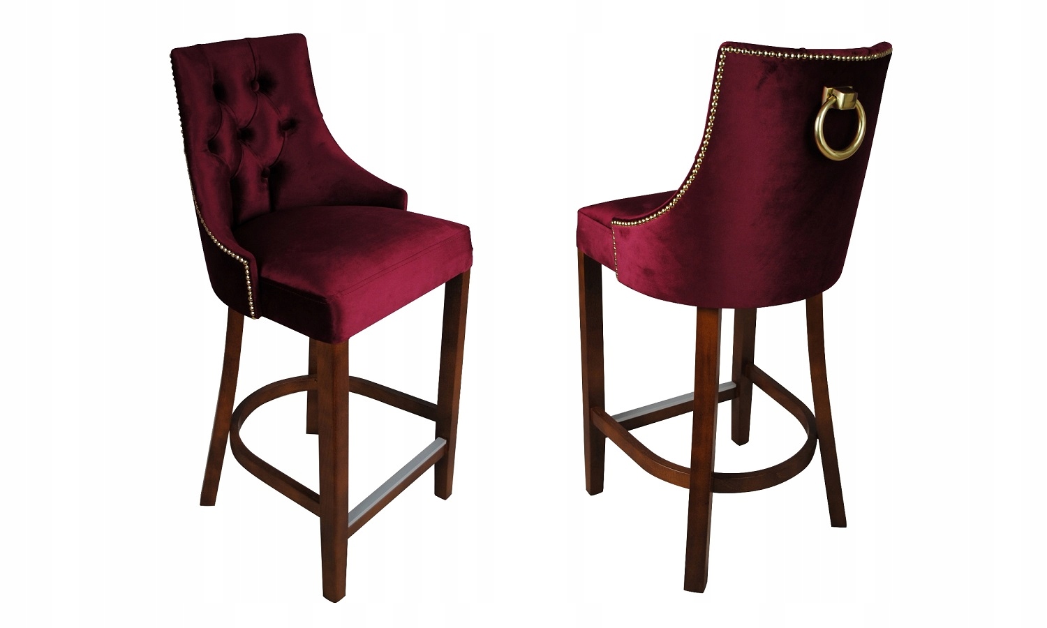 HOKER KRZESŁO BAROWE Z KOŁATKĄ PIKOWANY GLAMOUR Marka Galleo