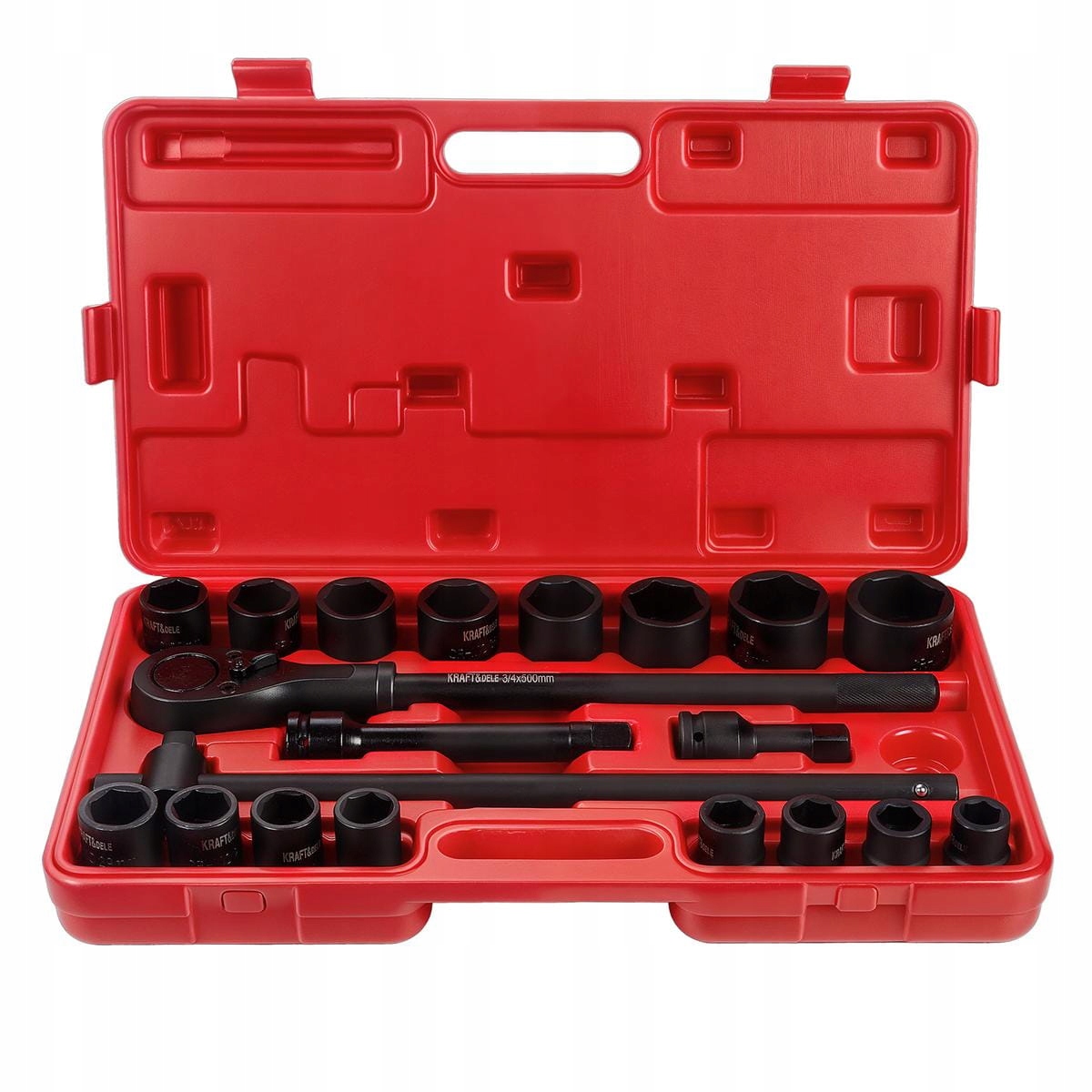 NASADKI UDAROWE ZESTAW NASADEK 3/4&quot; GRZECHOTKA 21el. CR-MO 19-50mm T-TYP Marka bez marki