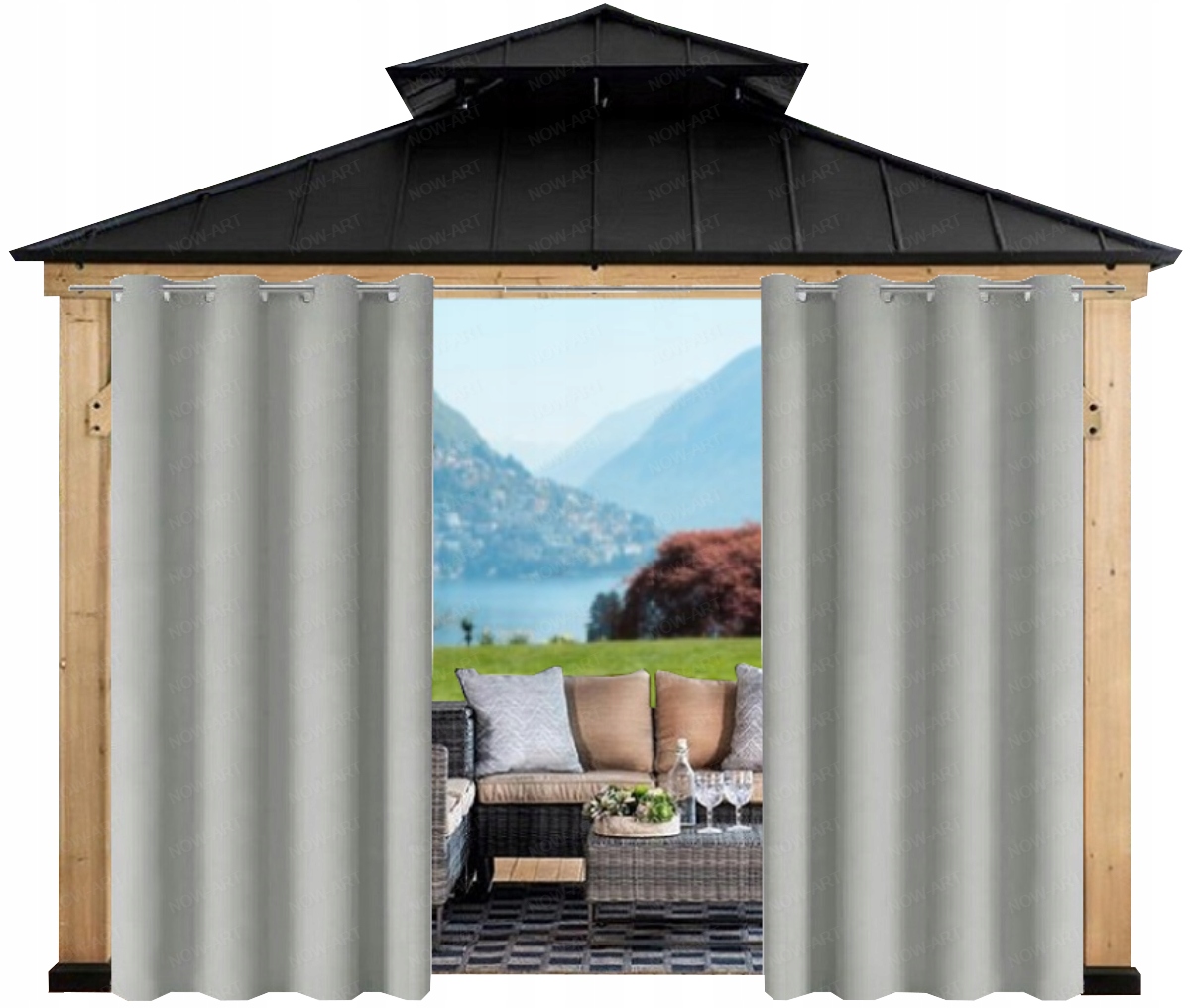 

Zasłony Ogrodowe 155x180 Do Altany Na Przelotkach