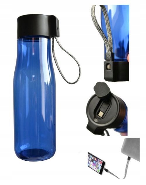 Butelka na Wodę Napoje Tritan Końcówki Kabel ładujący 640 ml. 4