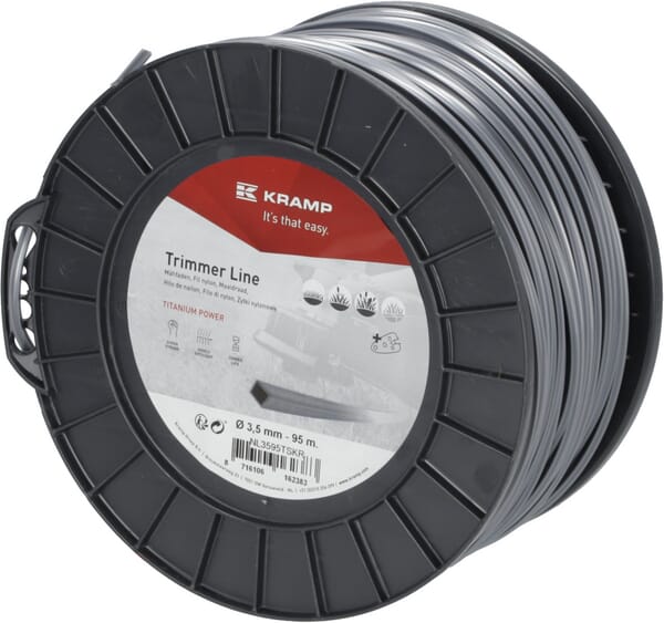 Žací struna Ø 3.5 mm 95 m čtvercová Titanium Power šedá Kramp NL3595TSKR