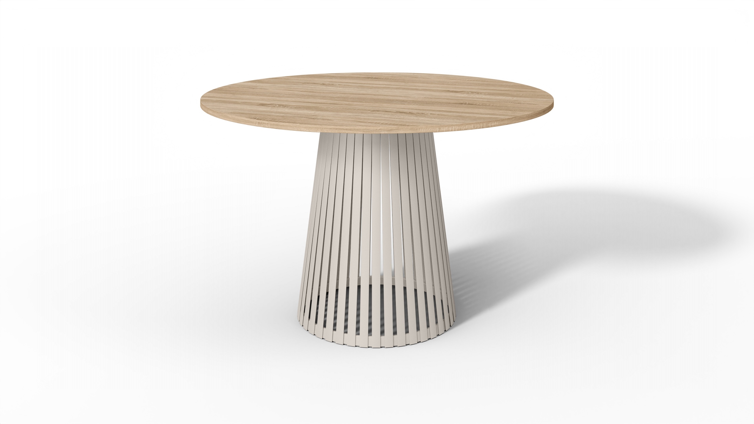Kulatý stůl na kovových nohách Kašmír, stůl Dub Sonoma Loft 90 cm