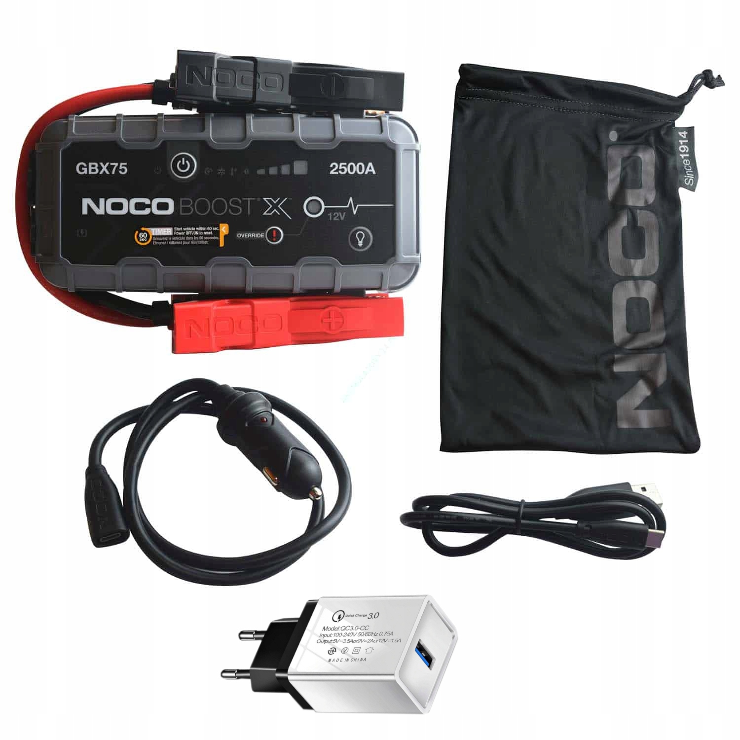 NOCO GBX75 BOOST JUMP STARTER 2500A+ ŁADOWARKA USB Marka Noco