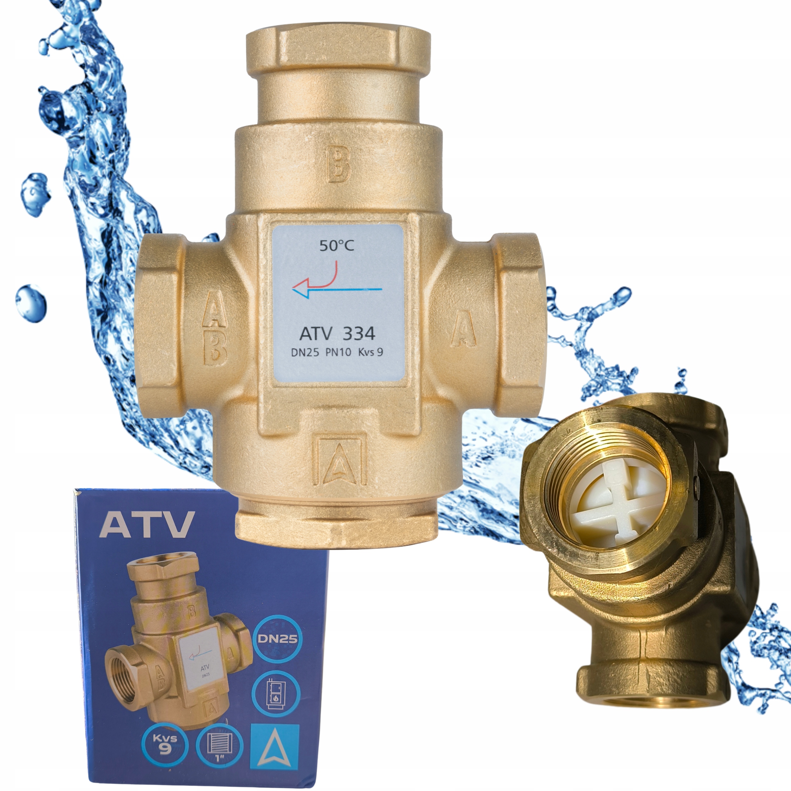 Afriso Atv 334 Zawór temperaturowy DN25 50°C 1"