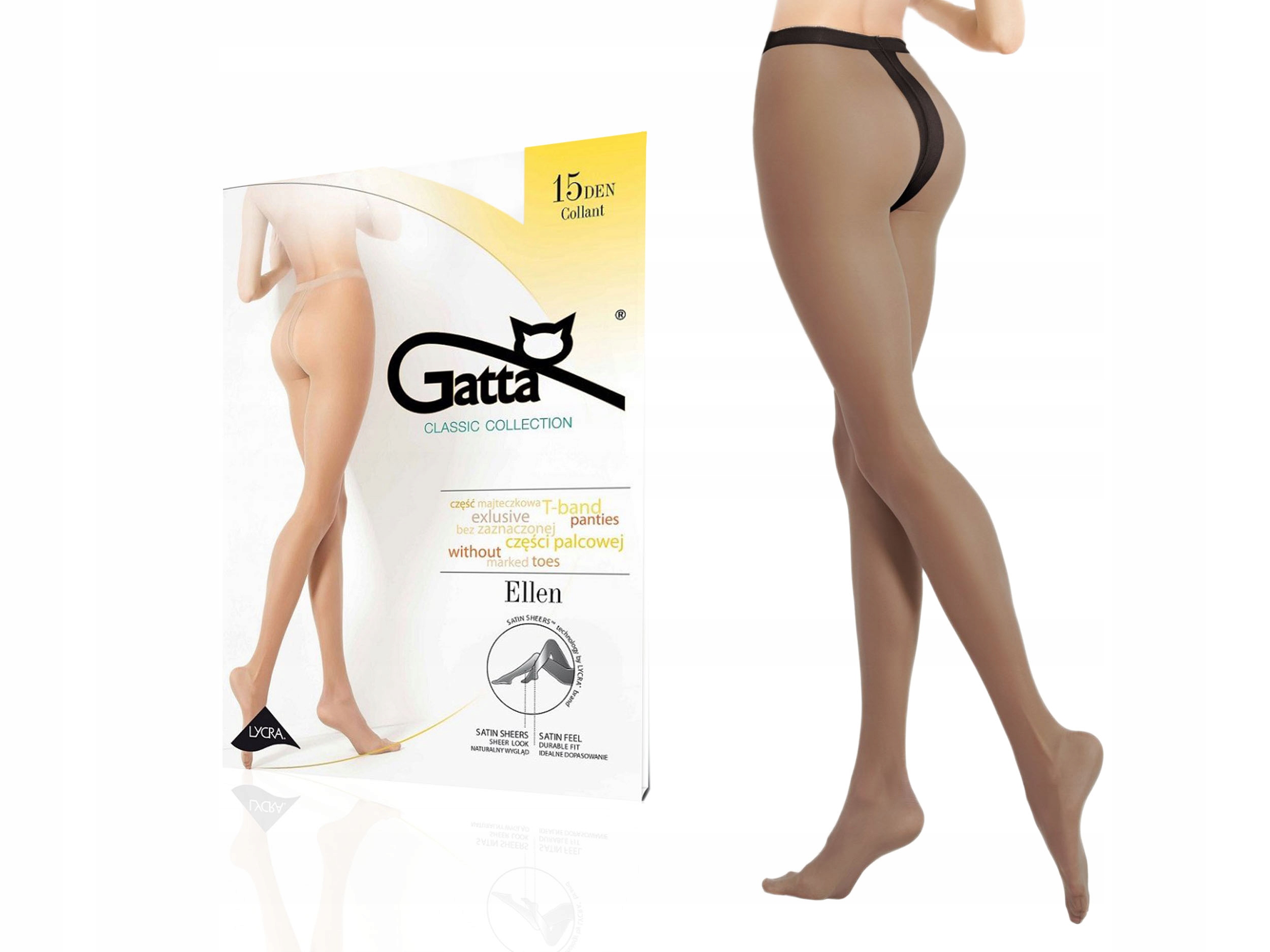 

Rajstopy Gatta matowe Ellen 15den lycra, nero, 2-S
