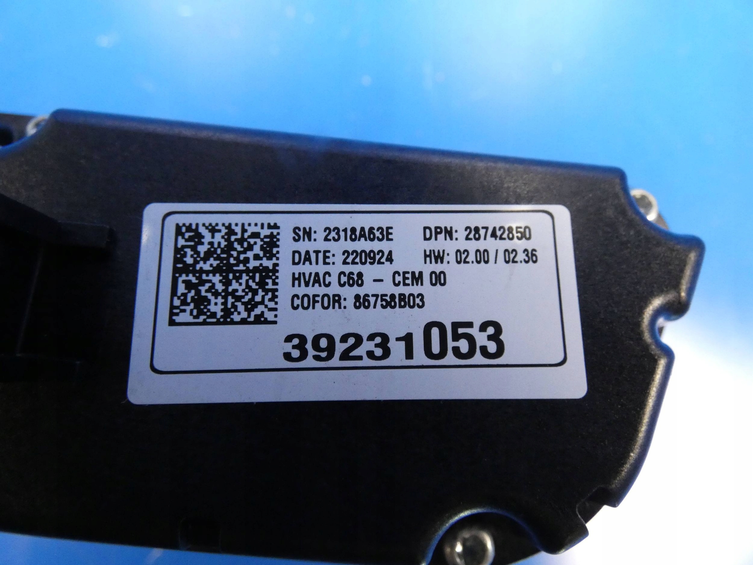 Opel Corsa F Unite commande clima