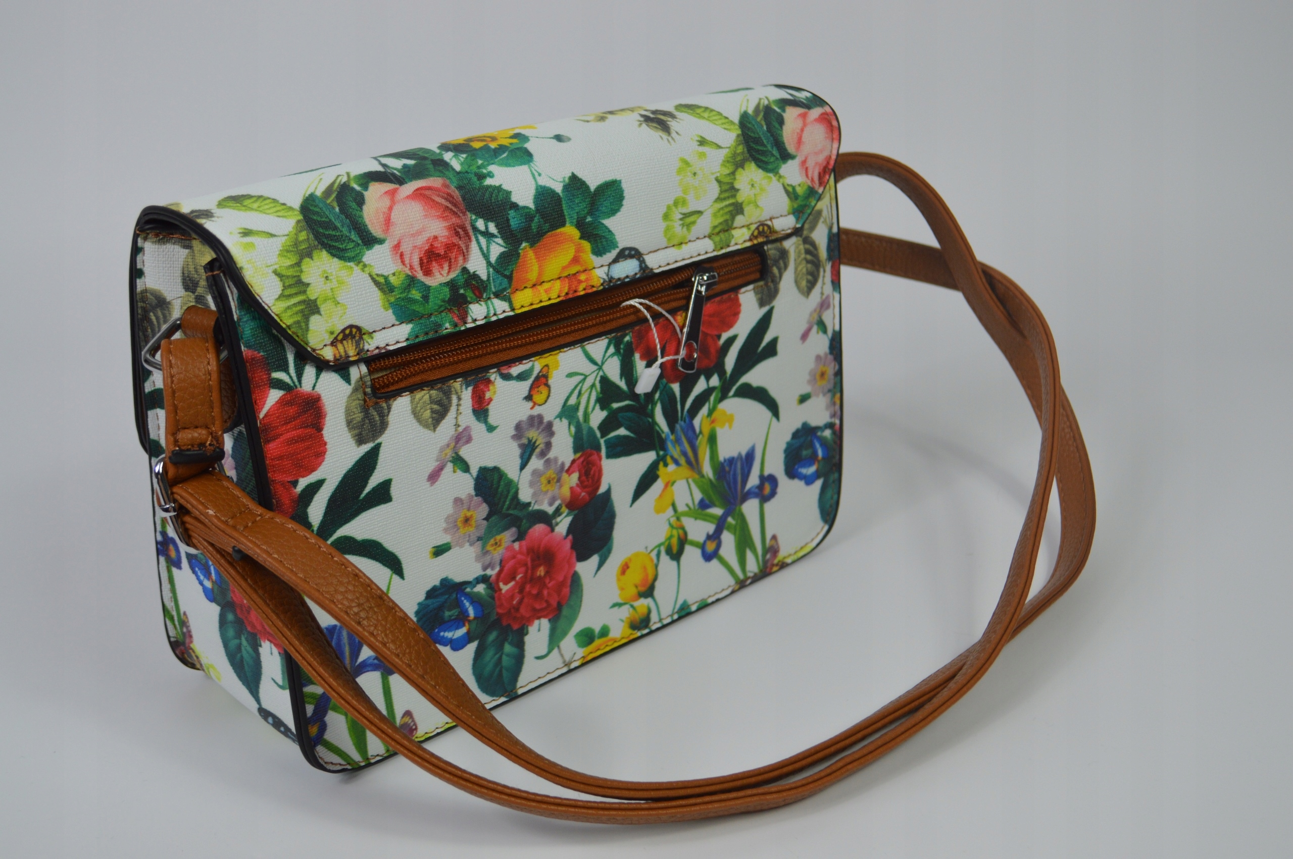 TOREBKA DAMSKA LISTONOSZKA NA RAMIĘ KWIATOWY MOTYW Kolor wielokolorowy