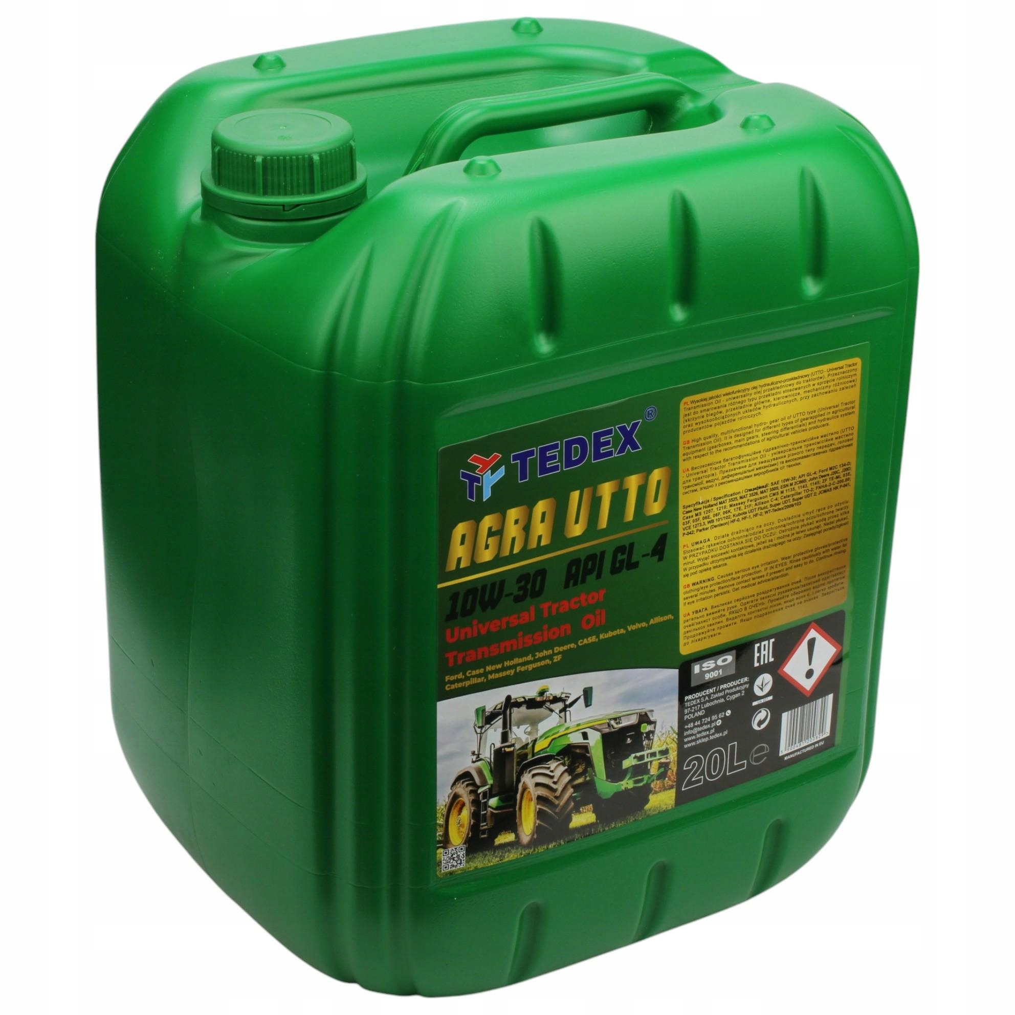 Hydraulický Převodový Olej Tedex Agra Utto 10W-30 20L