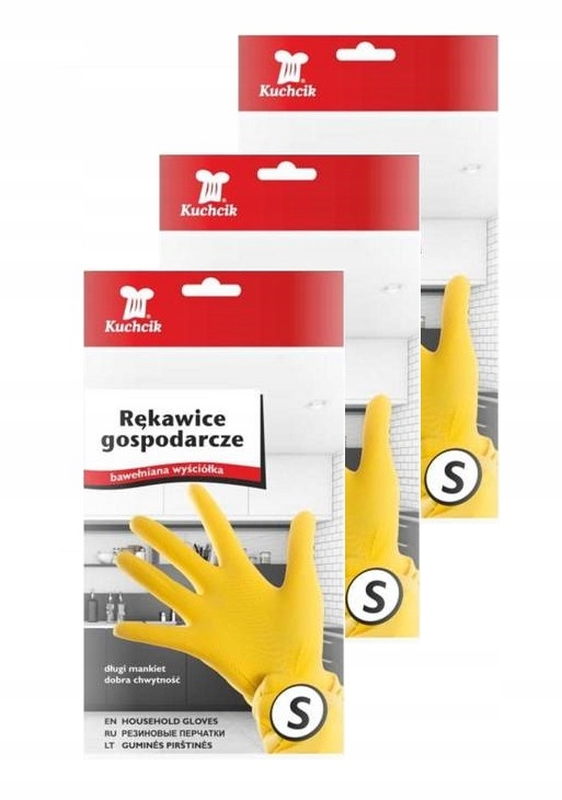 

Rękawice Rękawiczki Gumowe Gospodarcze S ZEST.3szt