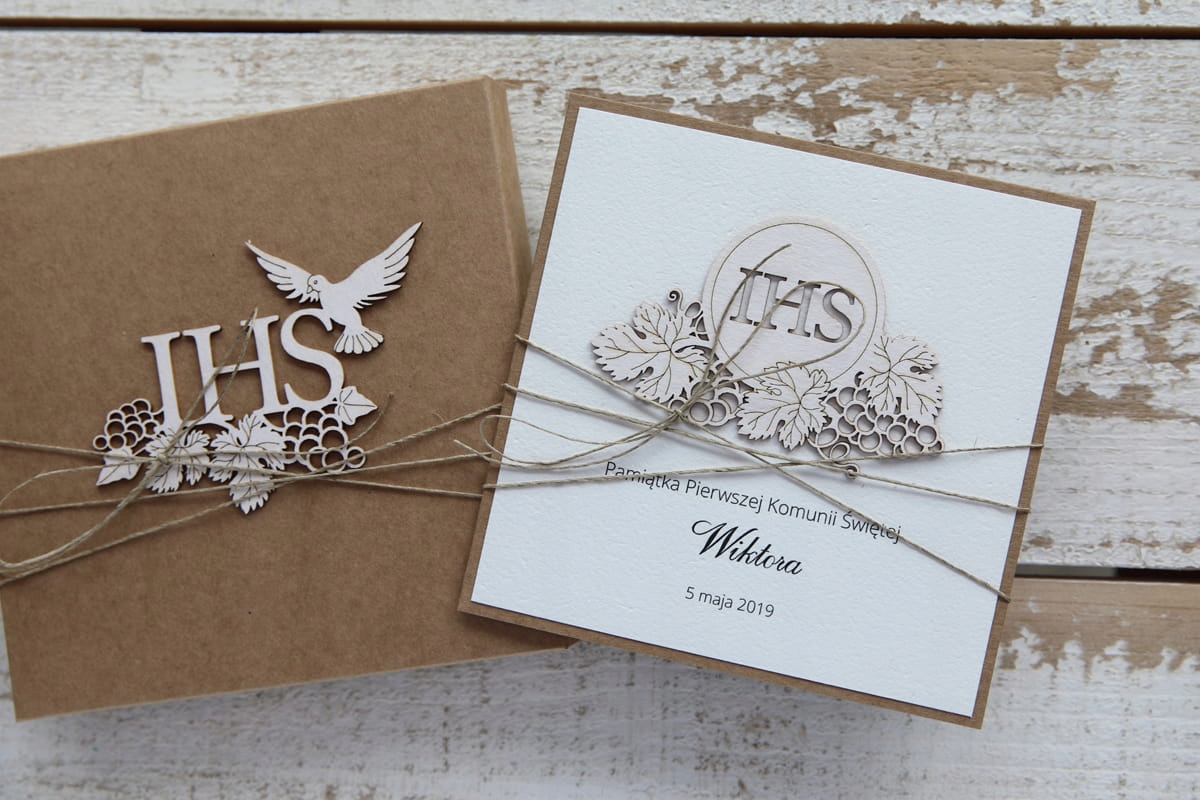 Rustikální společenská kartička s personalizací