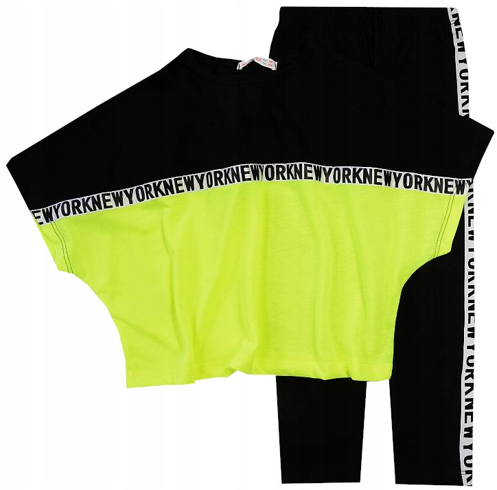 

Komplet Zestaw Crop Top Rybaczki neon 140 H500G