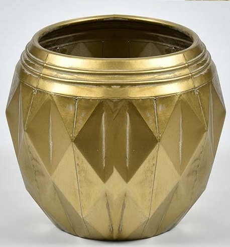 DONICA OSŁONKA METALOWA ZŁOTA NA KWIATY DIAMENT S Kod producenta DONICA OSŁONKA METALOWA ZŁOTA