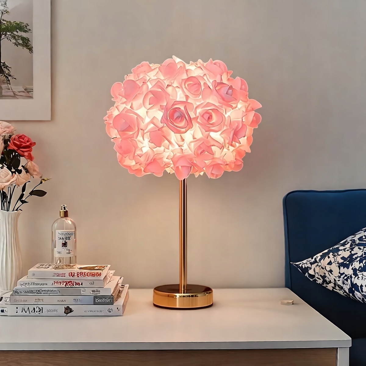 Lampka Lampa Led Drzewko Różane Róża róże różowe Dzień Kobiet Mamy