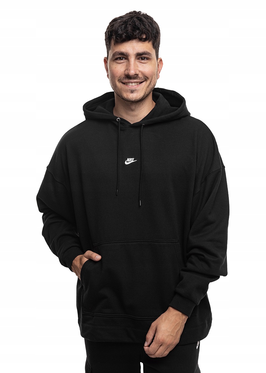 Pánská Mikina Nike s kapucí Hoodie Černá Klokanka Sportovní Teplá vel L