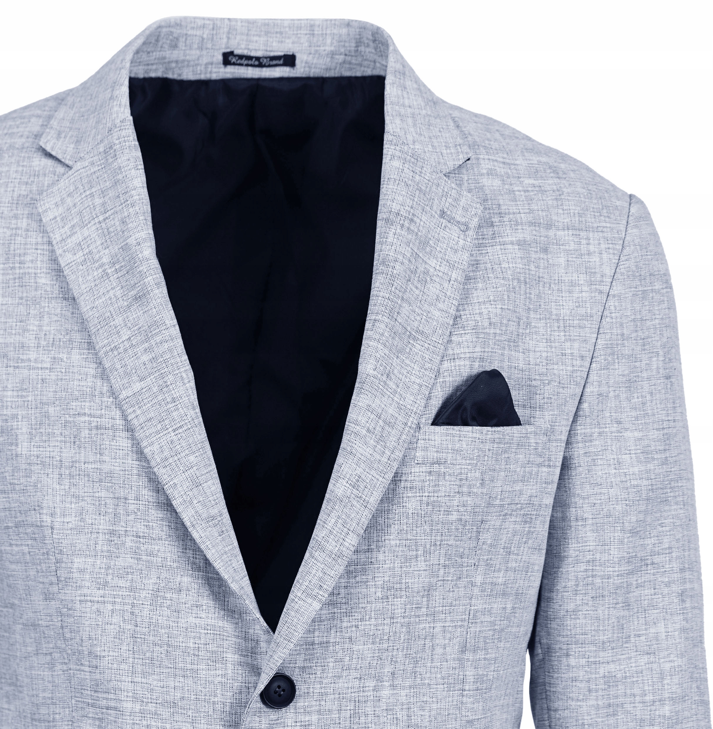 MARYNARKA MĘSKA MELANŻOWA WIZYTOWA ELEGANCKA CASUAL BIZNESOWA BAWEŁNIANA 58