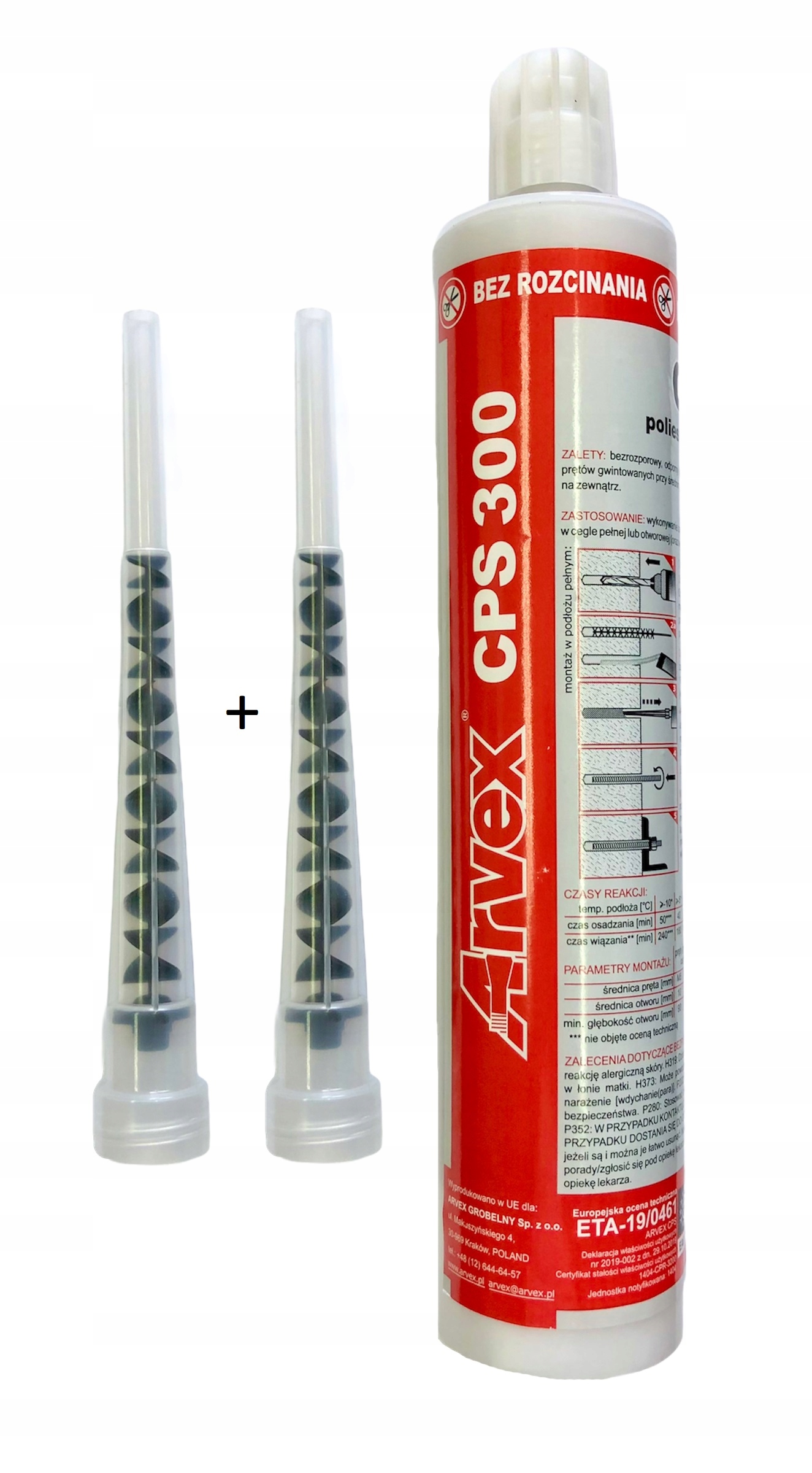 

Hm kotwa chemiczna klej żywica Arvex CPS300+GRATIS