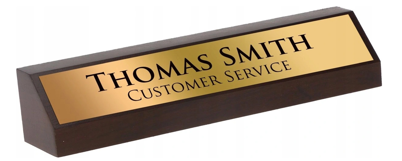 

Tabliczka wizytówka na biurko drewno 4x20cm Grawer