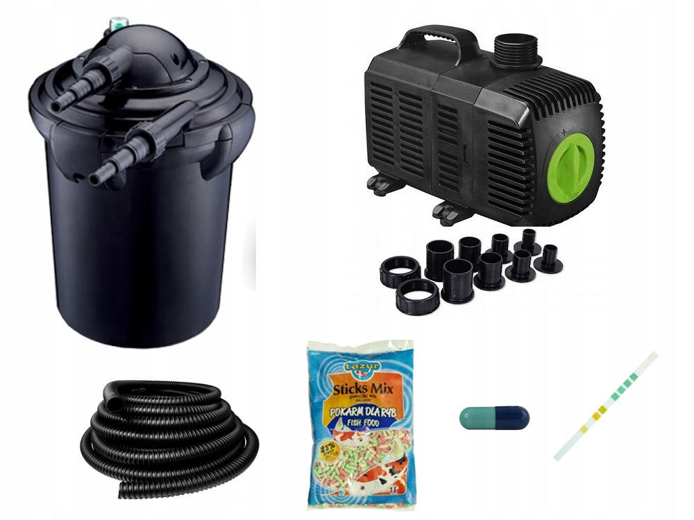

Filtr Do Oczka 4000L +lampa UV7W+POMPA 3500l/h+WĄŻ