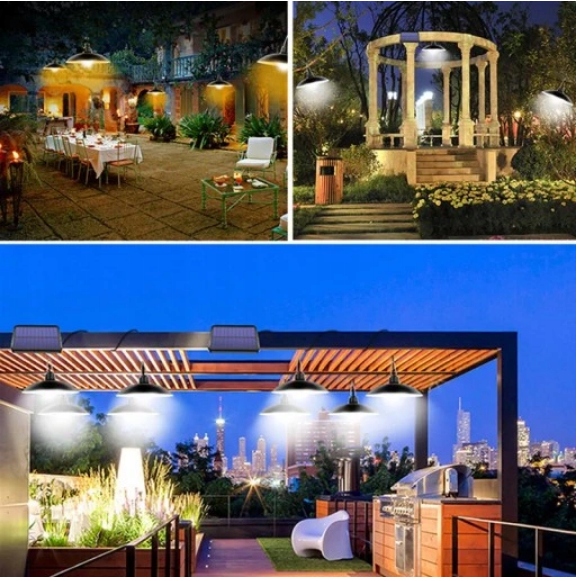 ŻYRANDOL LAMPA SOLARNA WISZĄCA SUFITOWA ZEWNĘTRZNA Moc lampy 3 W