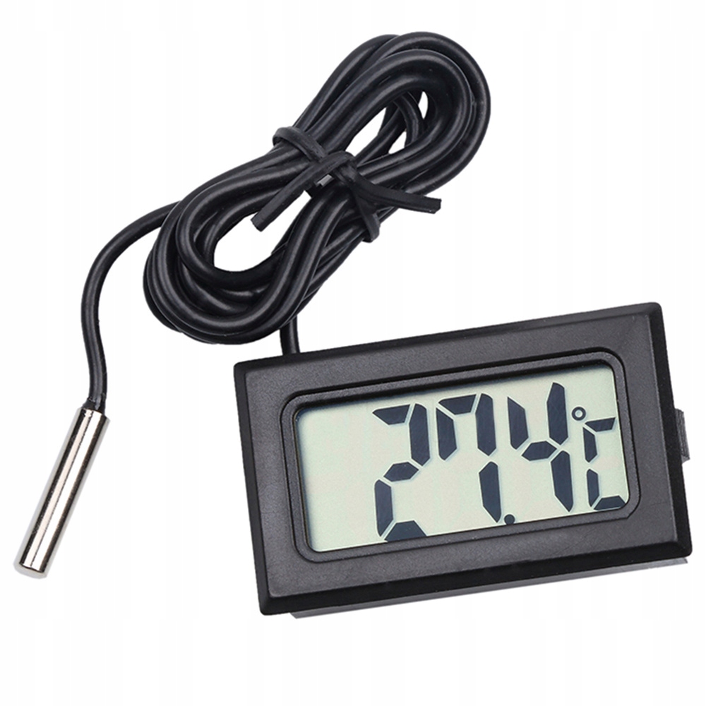 

Termometr elektroniczny LCD z sondą do akwarium
