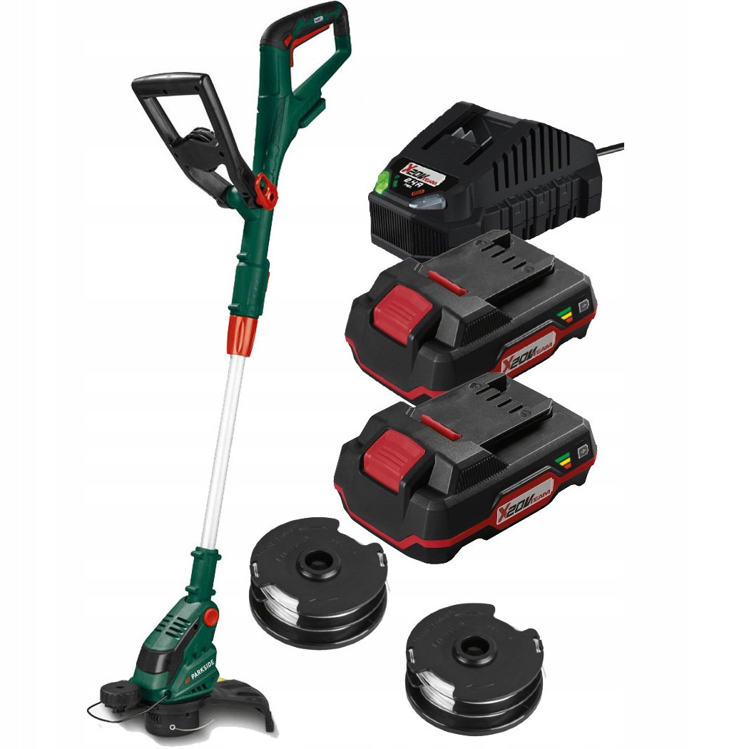 Parkside Akumulatorowa podkaszarka kosa do trawy 20V 2x akumulator 2ah