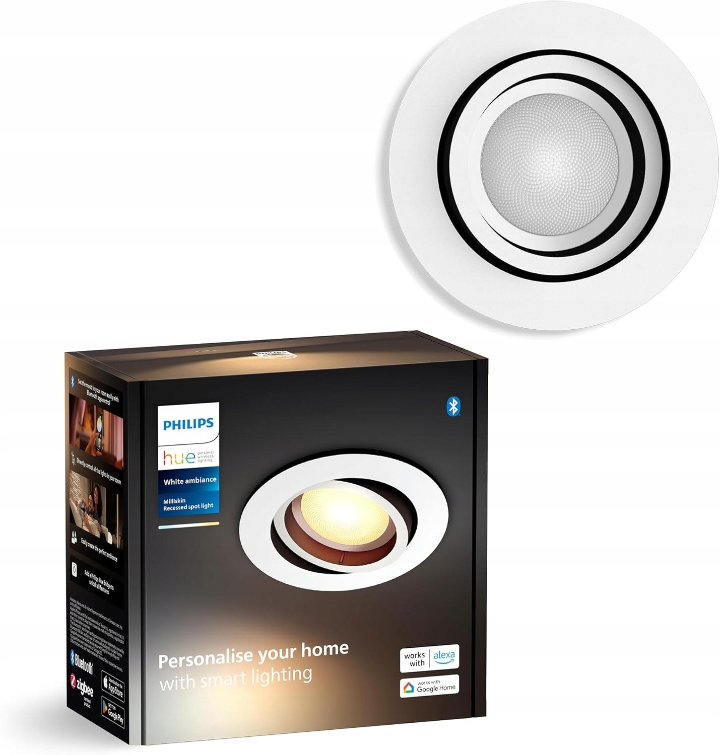 Zápustné Led svítidlo Philips Hue Milliskin 4,2W White Ambiance