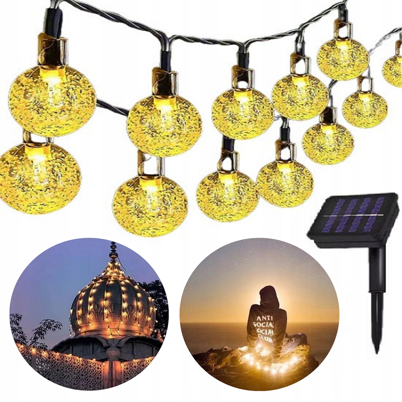 

Girlanda Świetlna Solarna 40LED Na Ogród Taras