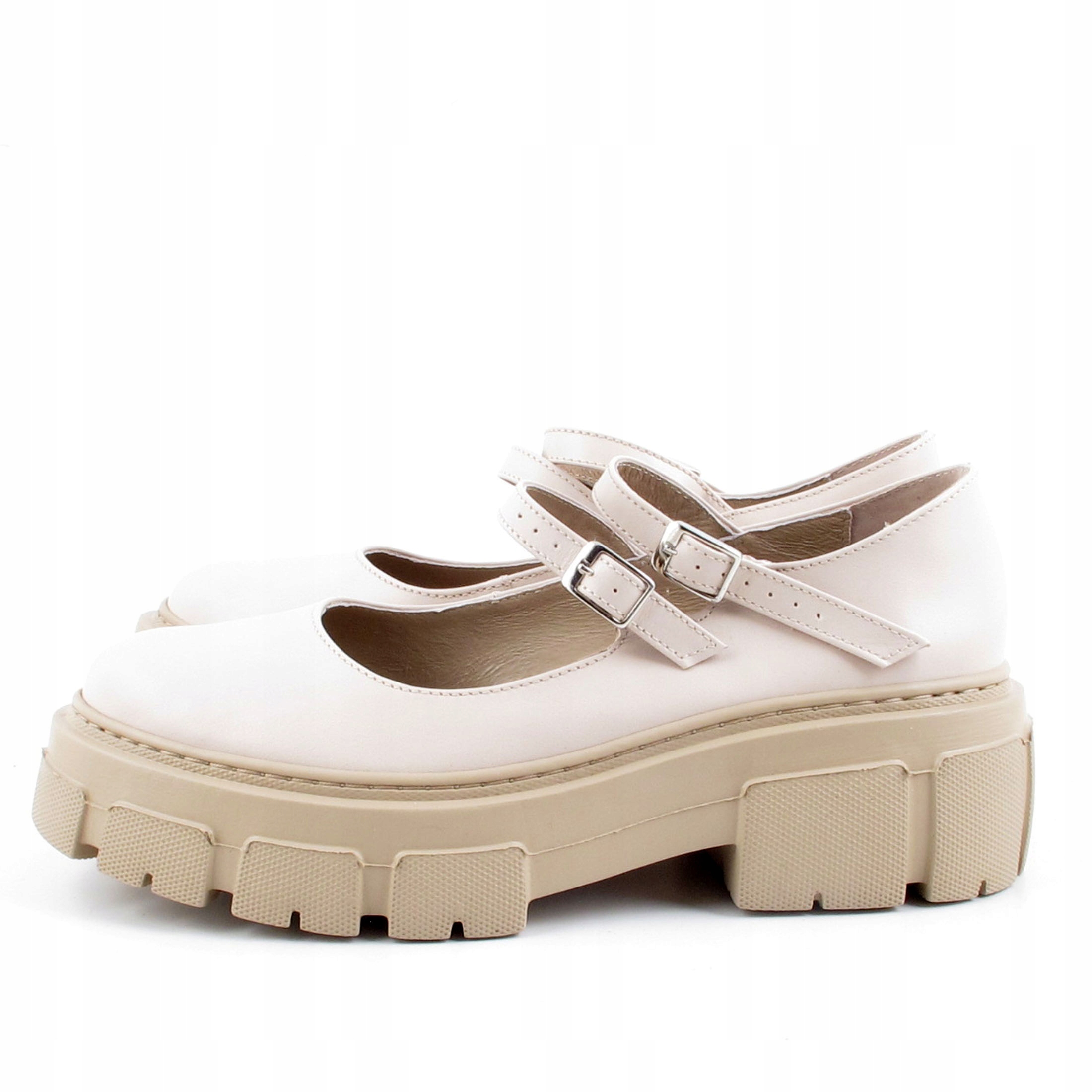 RYŁKO C2NB9_1NN BEŻ półbuty NA PLATFORMIE 70579/39