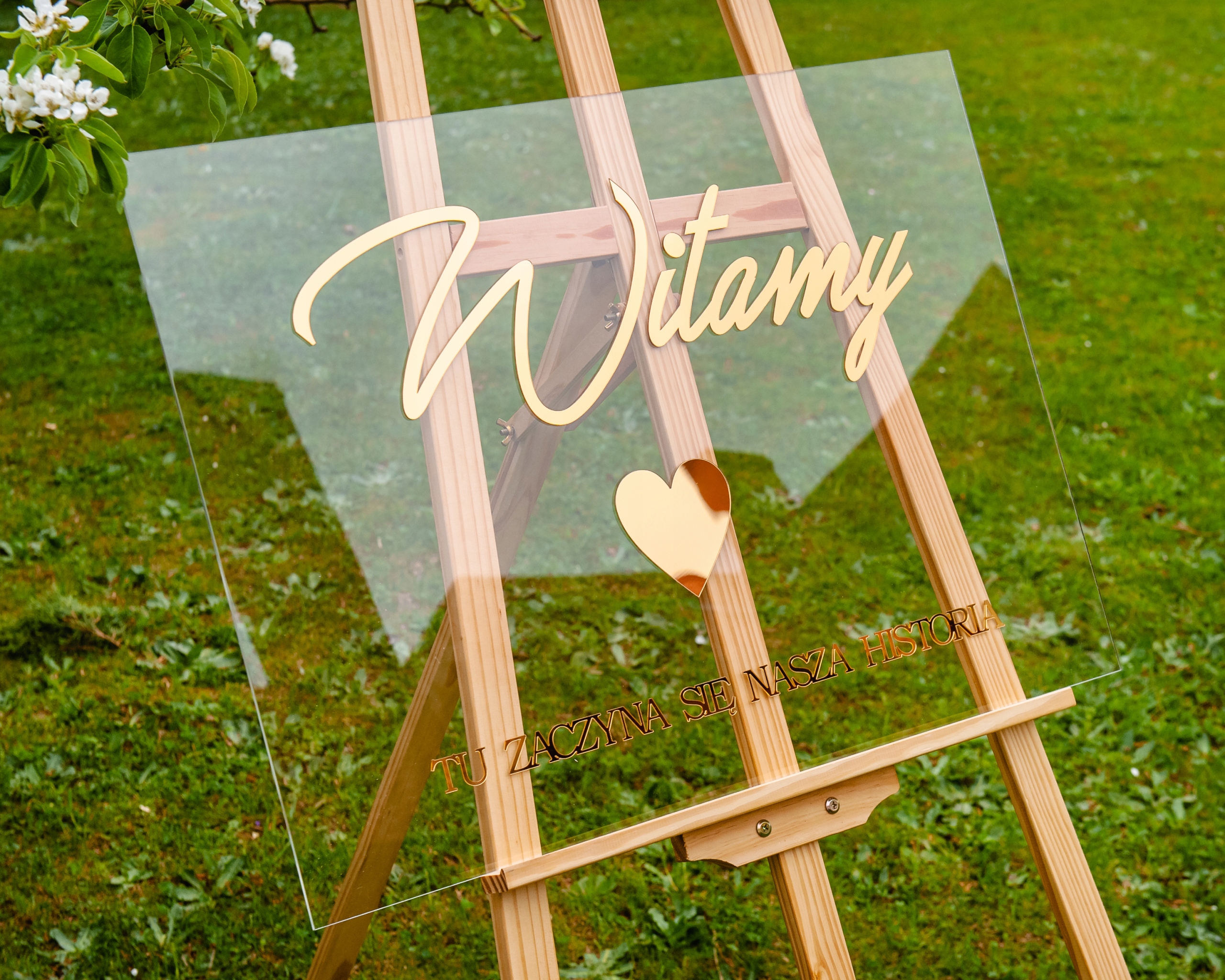 Tablica powitalna wesele ślub dekoracja prostokąt przeźroczysty TABŚ-5Z EAN (GTIN) 5906400608172