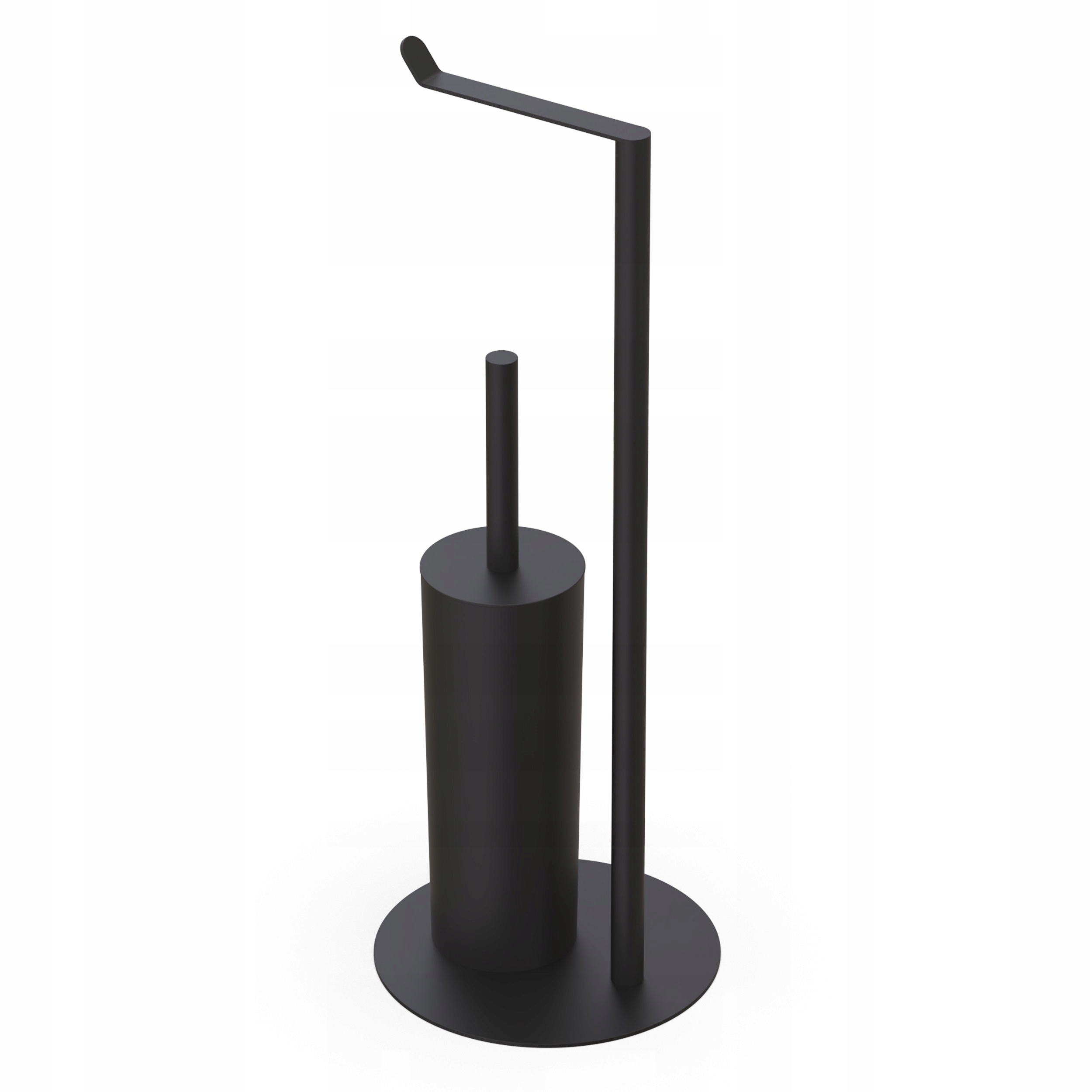 Moderní Minimalistický stojan na toaletní papír a Wc štětka černý